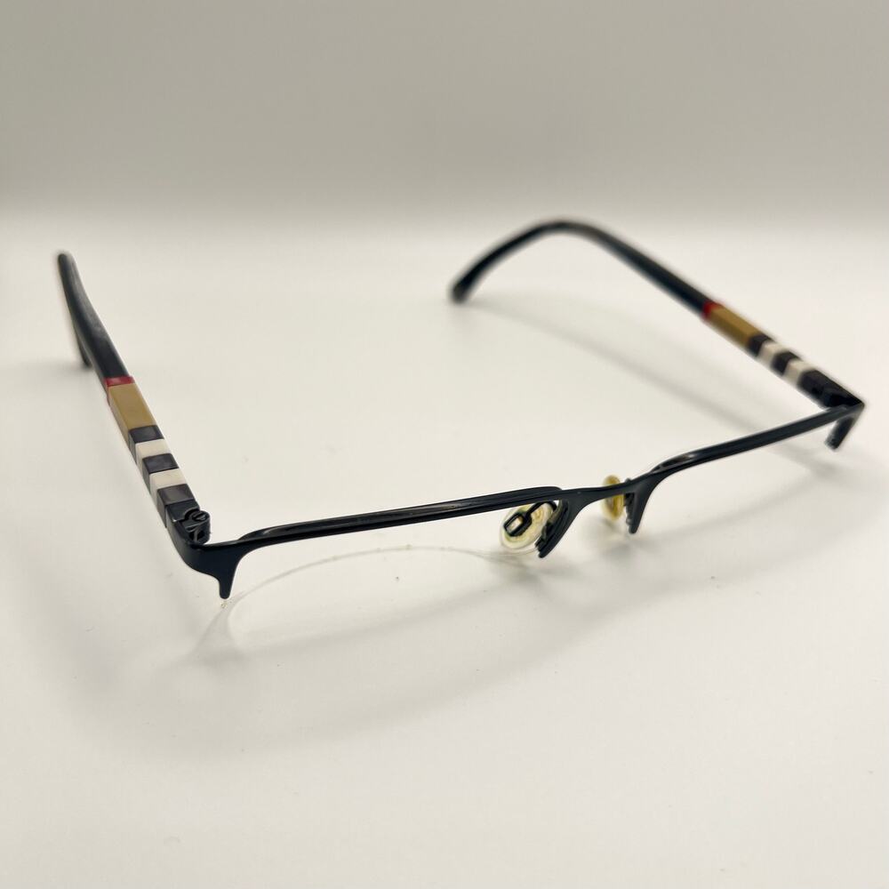 Burberry B1281 1001 Eyeglasses Black PARTS ONLY Italy 55-18-145